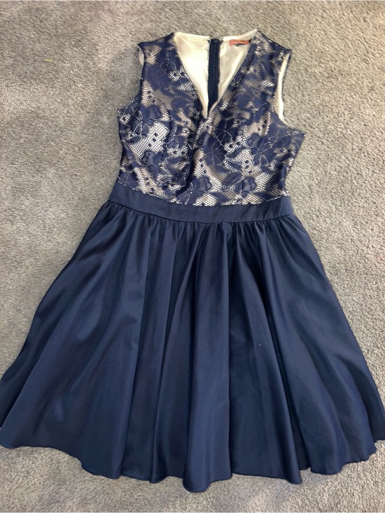 Chi Chi London Dresses & Skirts - Chi Chi London Navy Floral Lace Dress with Cream Lining